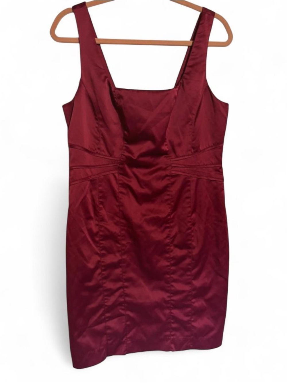FAITH 21 Fuchsia Satin Square Neck Bodycon Cocktail Party Dress Plus Size 1X